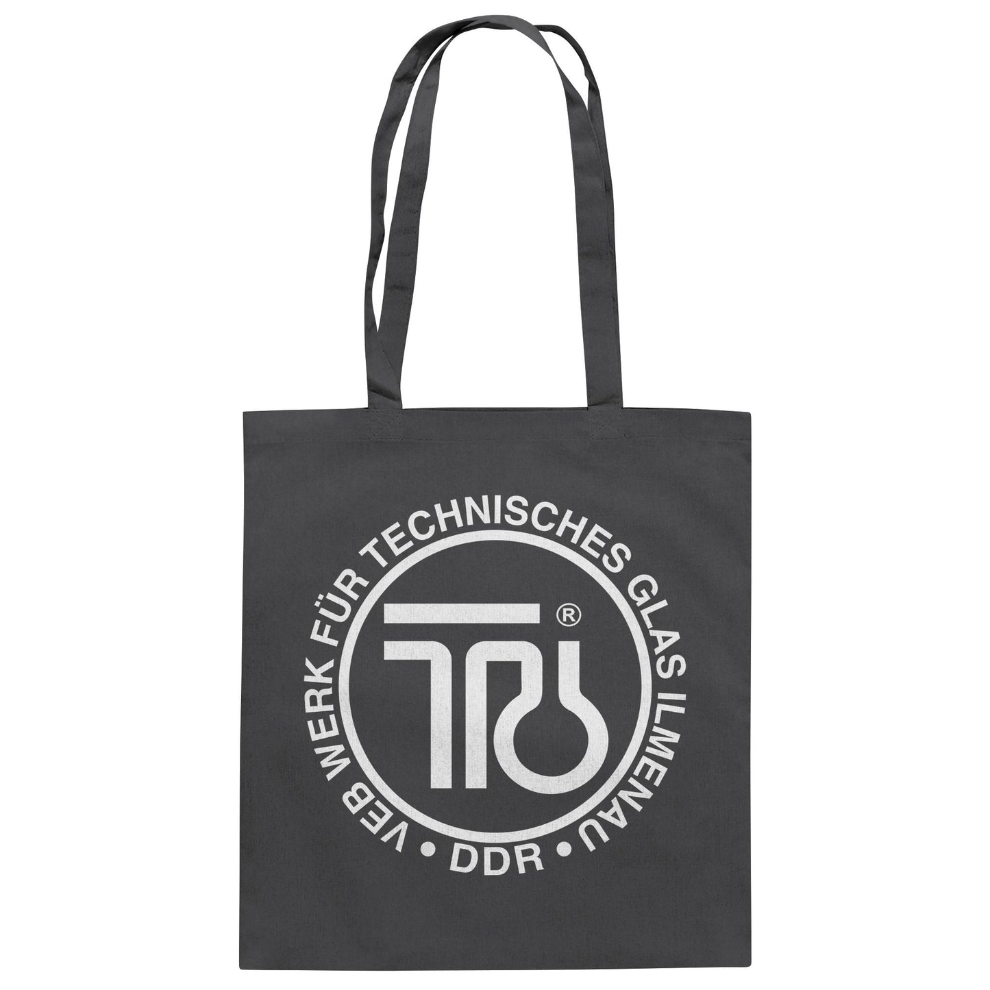 DDR Ostalgie Baumwolltasche • VEB WERK FÜR TECHNISCHES GLAS ILMENAU