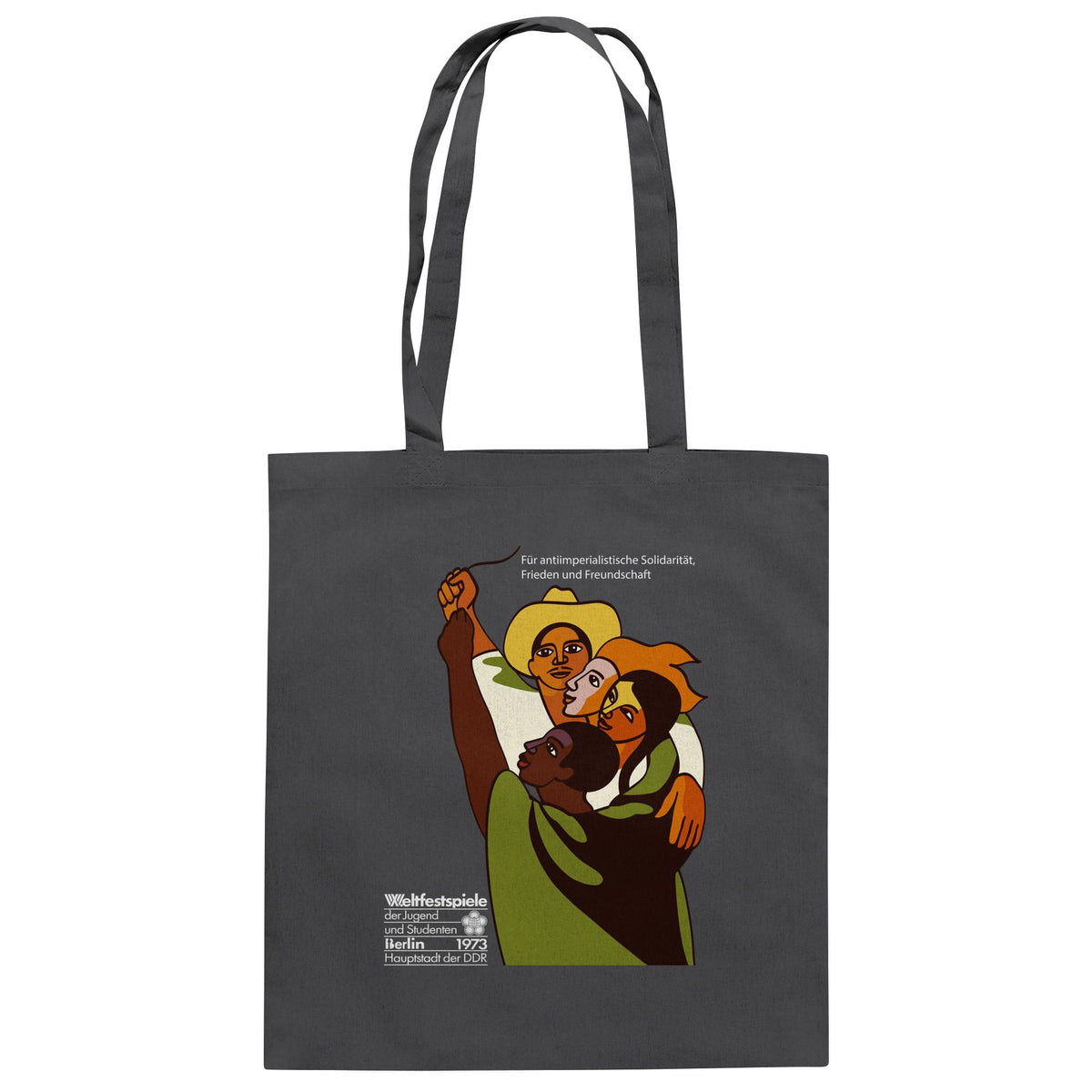 DDR Ostalgie Baumwolltasche • FÜR FRIEDEN UND FREUNDSCHAFT - ORIGINALPOSTER WELTFESTSPIELE BERLIN 1973