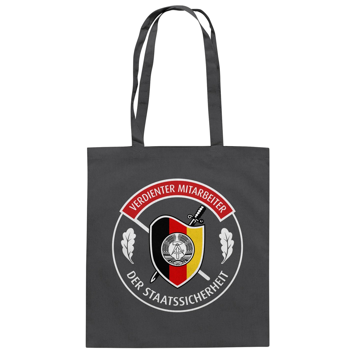 DDR Ostalgie Baumwolltasche • VERDIENTER MITARBEITER DER STAATSSICHERHEIT (ORIGINAL ORDEN)