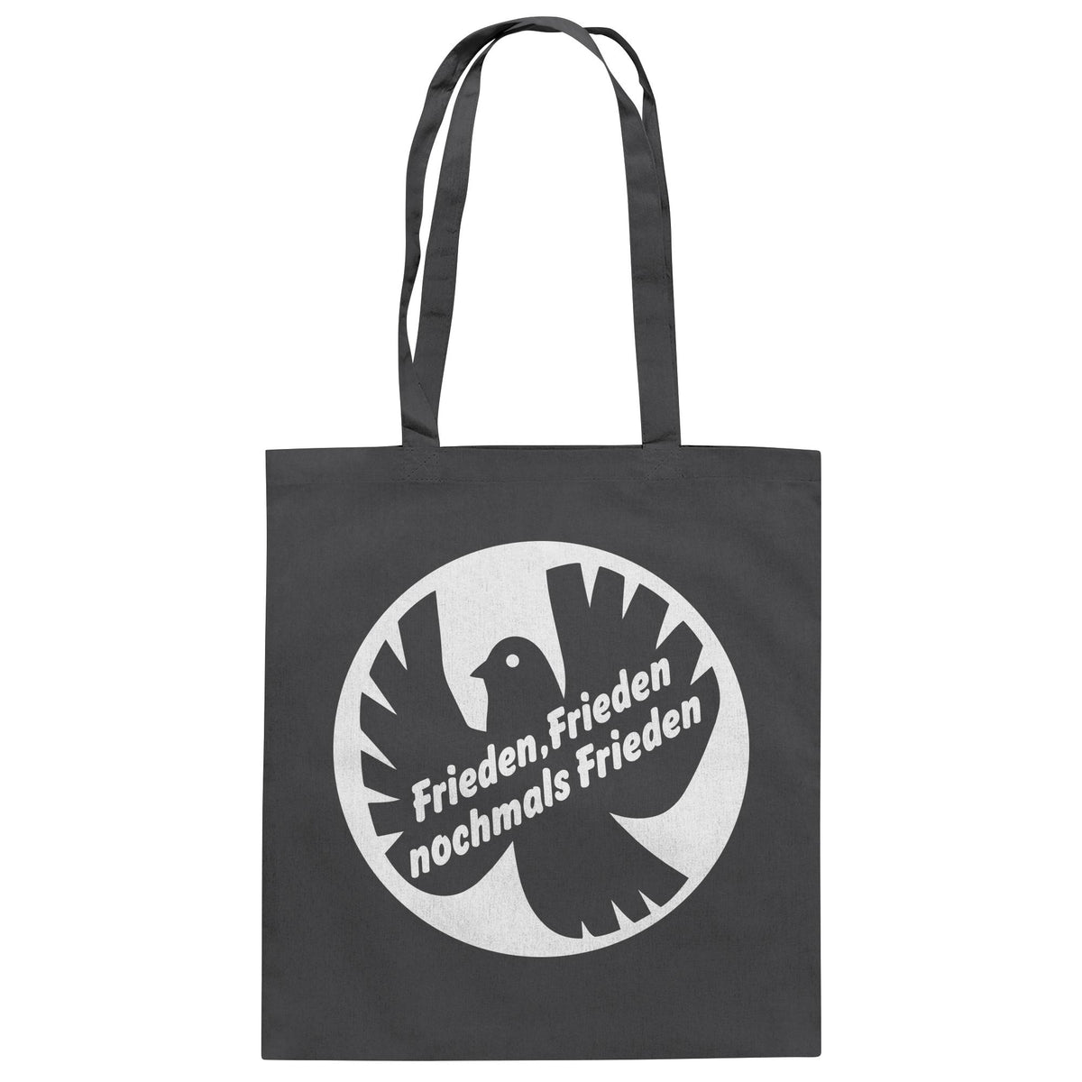 DDR Ostalgie Baumwolltasche • FRIEDEN, FRIEDEN NOCHMALS FRIEDEN (ORIGINAL BANNER)