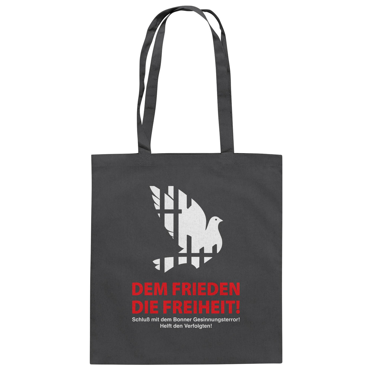 DDR Ostalgie Baumwolltasche • DEM FRIEDEN DIE FREIHEIT! (ORIGINAL-PLAKAT)