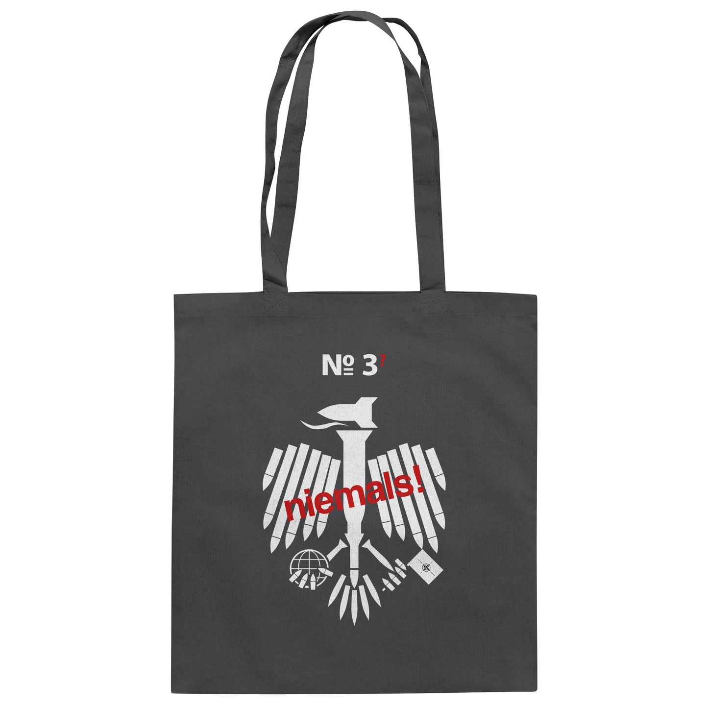 DDR Ostalgie Baumwolltasche • 3. WELTKRIEG NIEMALS! ANTI-NATO (ORIGINAL POSTER)