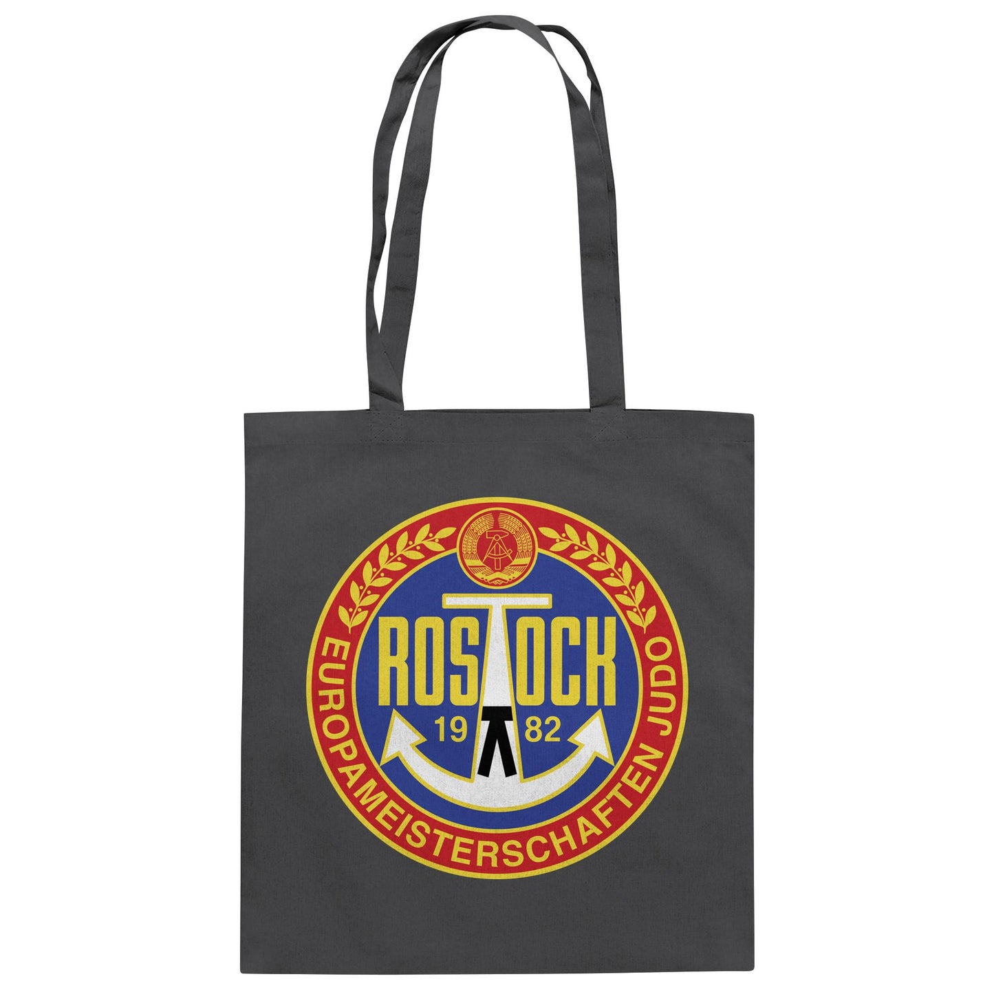 DDR Ostalgie Baumwolltasche • EUROPAMEISTERSCHAFTEN IM JUDO - ROSTOCK 1982