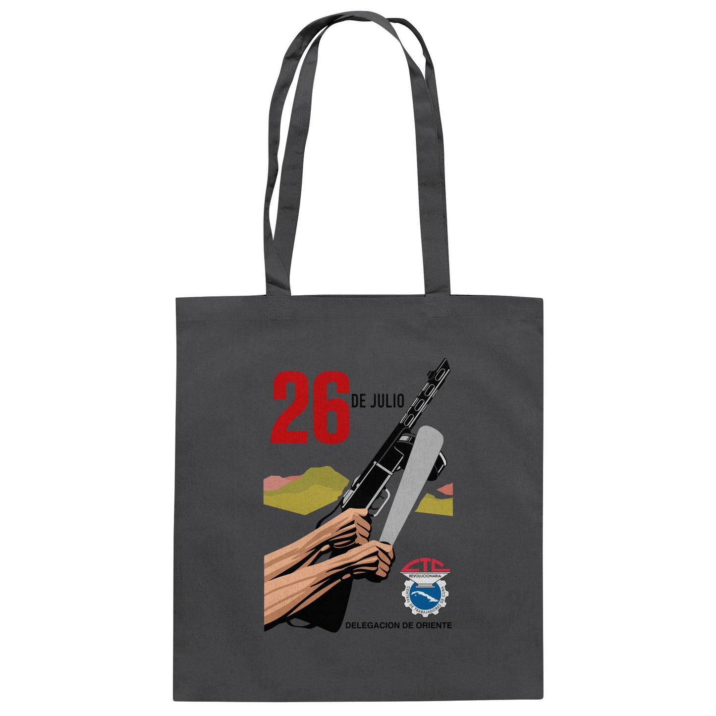 DDR Ostalgie Baumwolltasche • BEWEGUNG DES 26. JULI, KUBA (ORIGINAL POSTER)