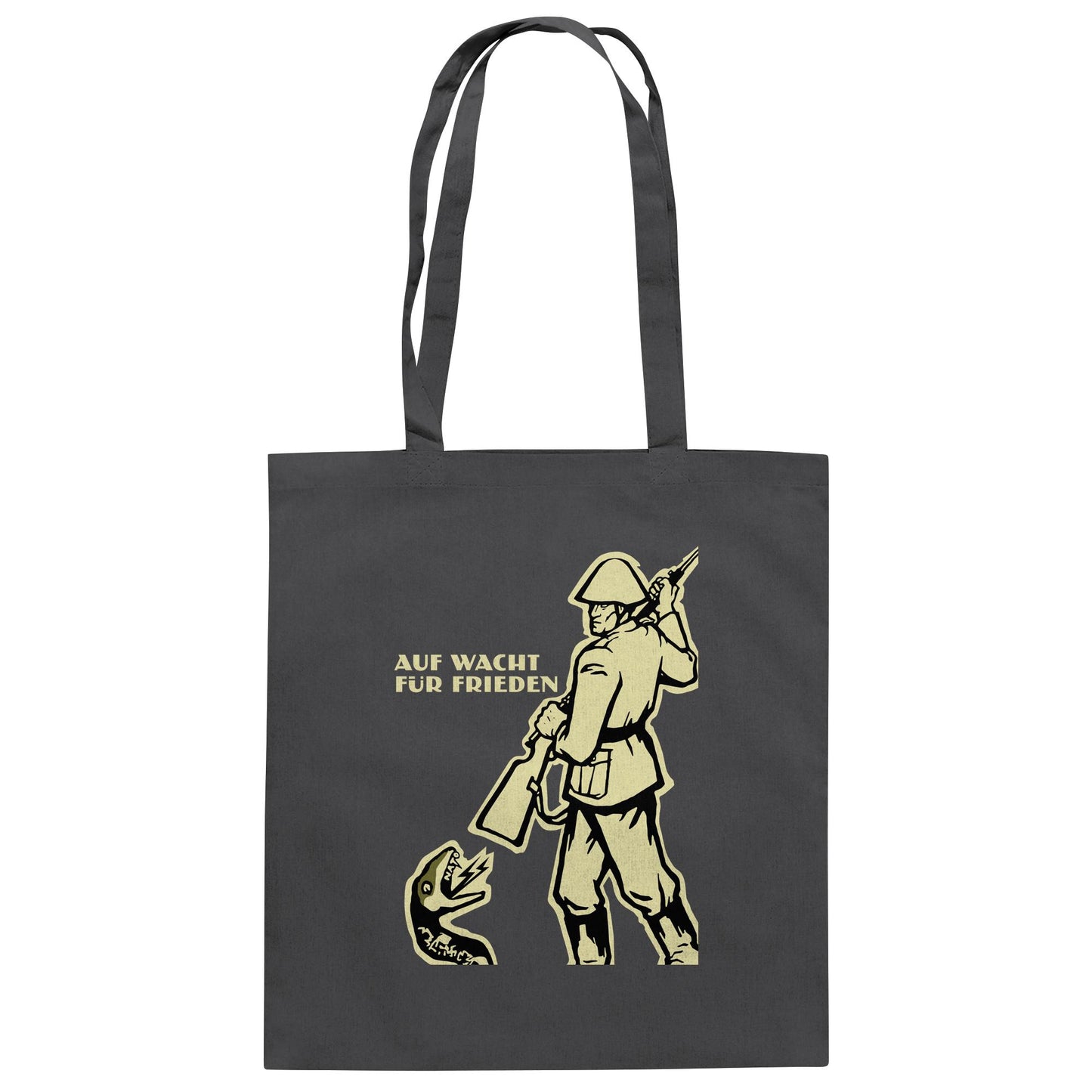 DDR Ostalgie Baumwolltasche • NVA - AUF WACHT FÜR FRIEDEN, ANTI-NATO (ORIGINAL PLAKAT)