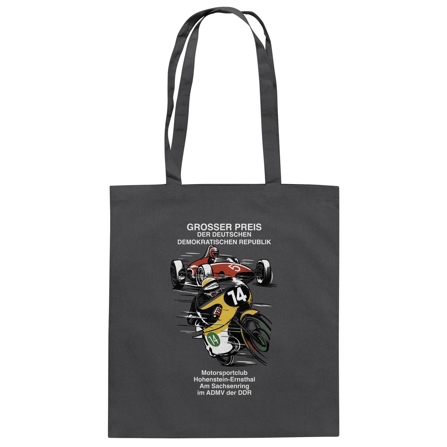 DDR Ostalgie Baumwolltasche • MOTORSPORT HOHENSTEIN-ERNSTHAL - GROSSER PREIS DER DDR