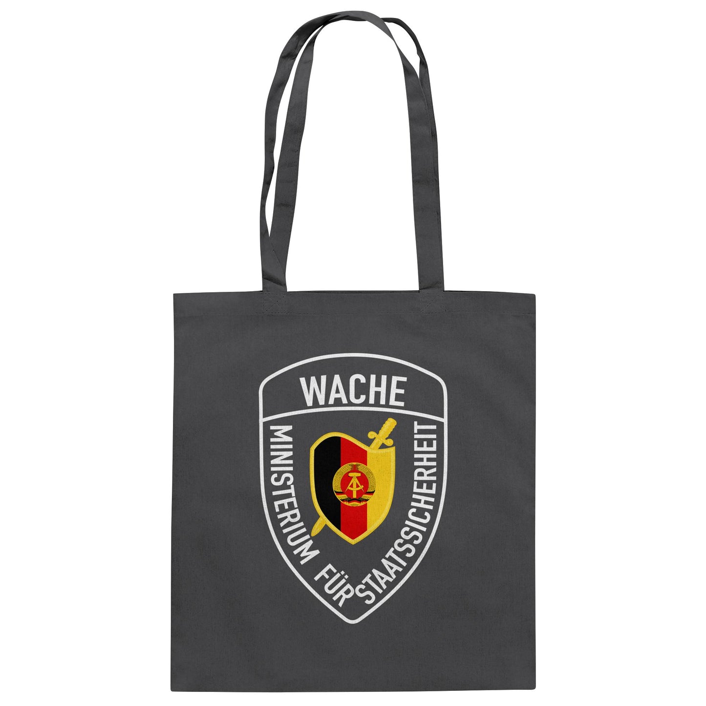 DDR Ostalgie Baumwolltasche • MINISTERIUM FÜR STAATSSICHERHEIT - WACHE (ORIGINAL SCHILD)