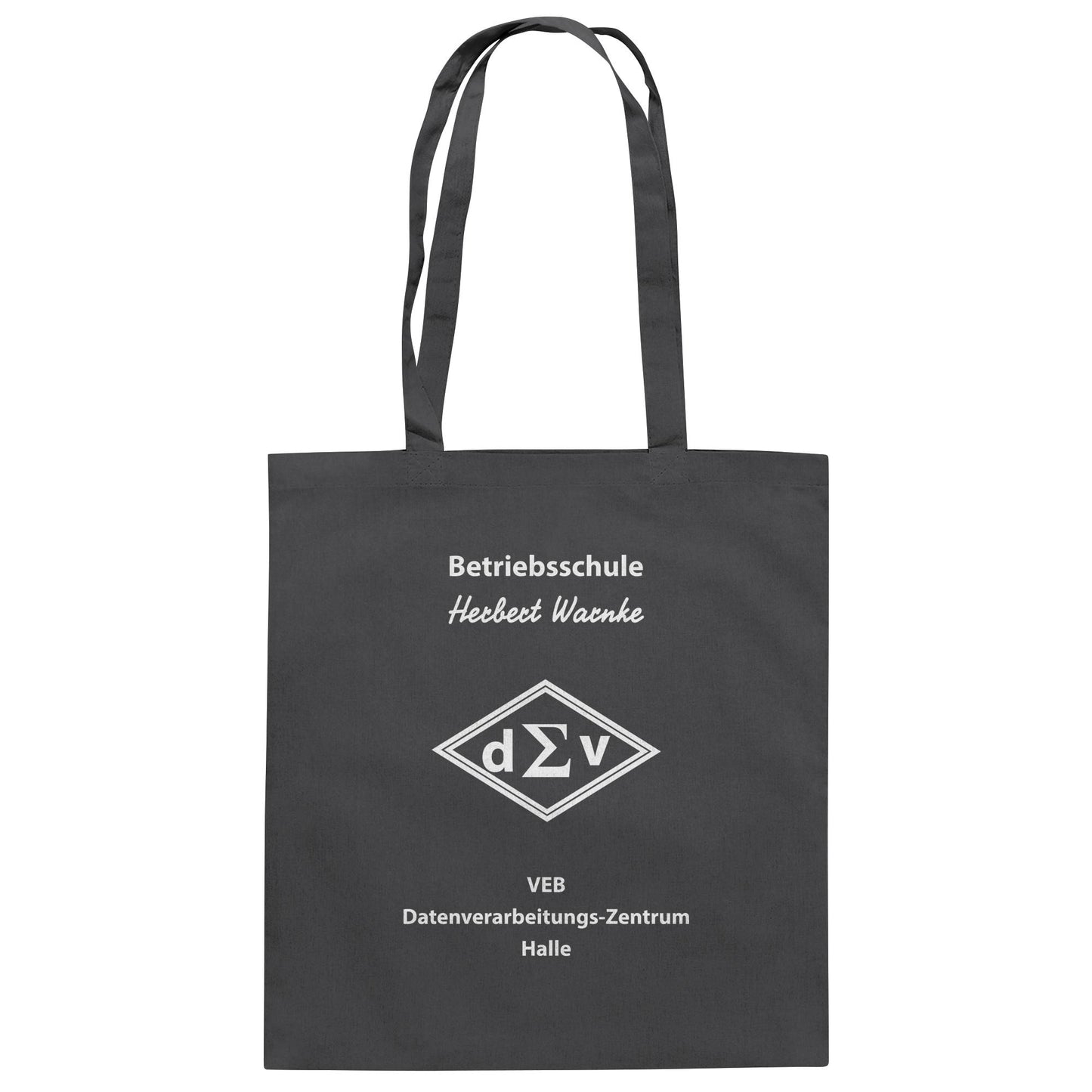 DDR Ostalgie Baumwolltasche • BETRIEBSSCHULE VEB DATENBERARBEITUNG HALLE