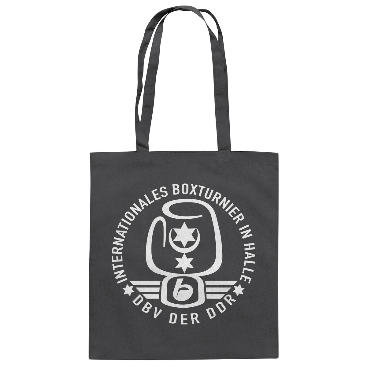 DDR Ostalgie Baumwolltasche • INTERNATIONALES BOXTURNIER HALLE - DBV DER DDR