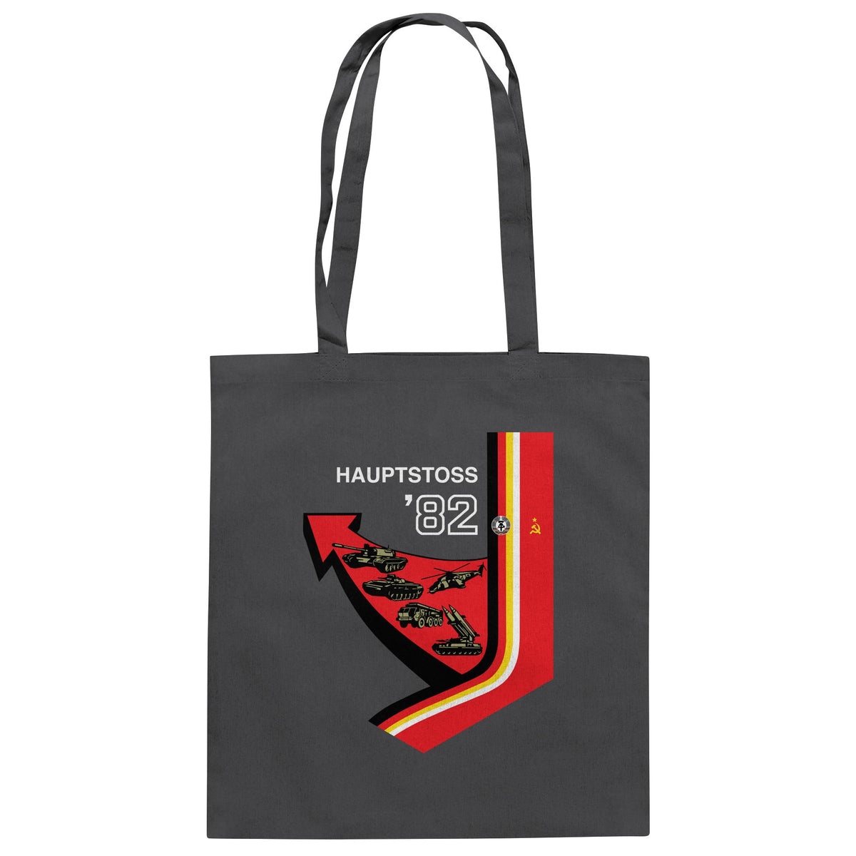 DDR Ostalgie Baumwolltasche • MANÖVER HAUPTSTOSS 1982 (ORIGINAL-PLAKAT)