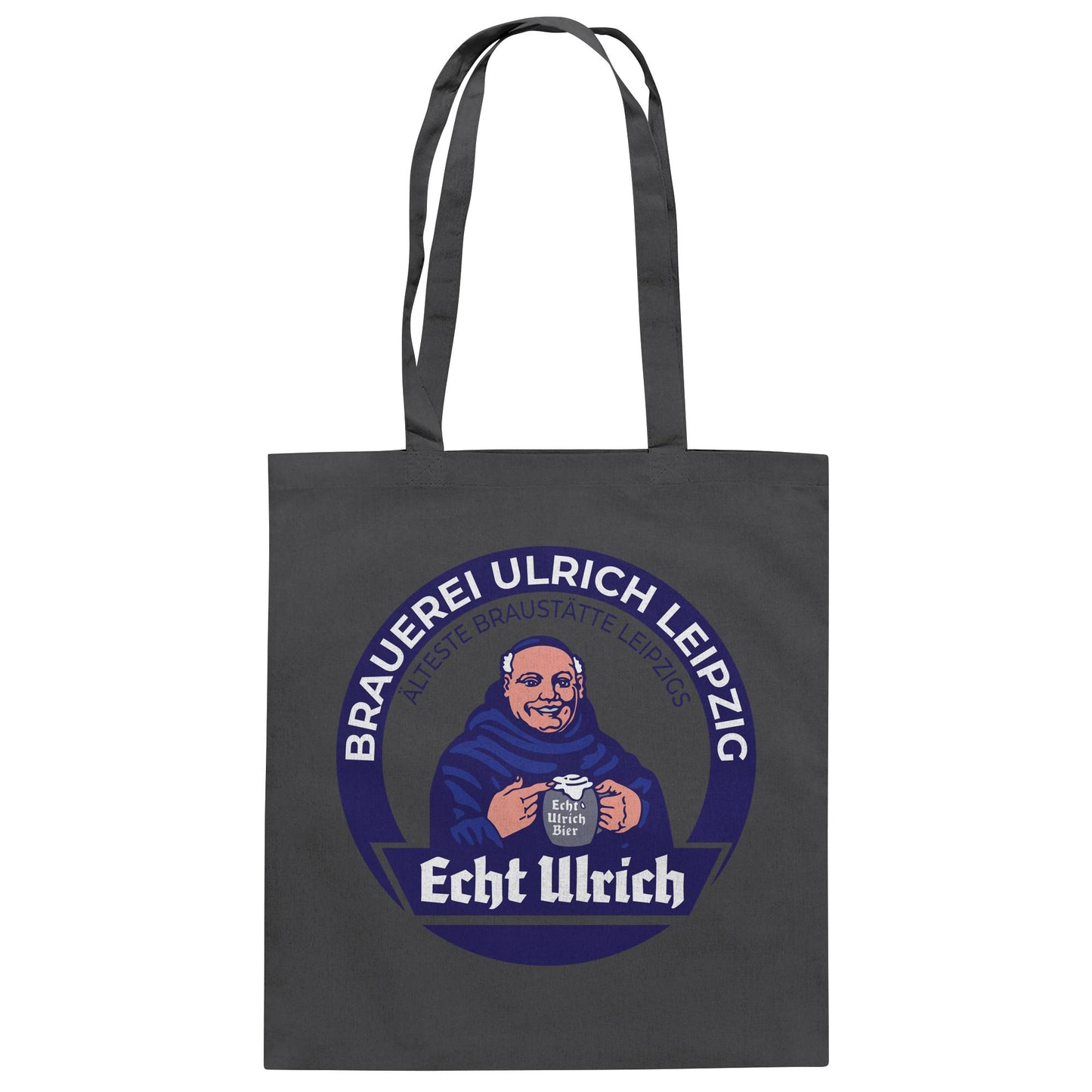 DDR Ostalgie Baumwolltasche • ECHT ULRICH BIER LEIPZIG (ORIGINAL BIERDECKEL)