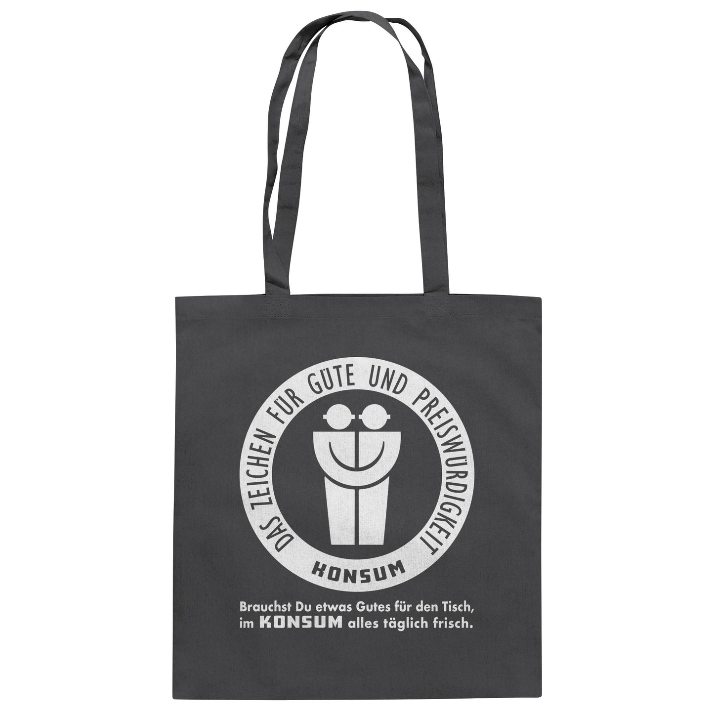 DDR Ostalgie Baumwolltasche • KONSUM - DAS ZEICHEN FÜR GÜTE UND PREISWÜRDIGKEIT
