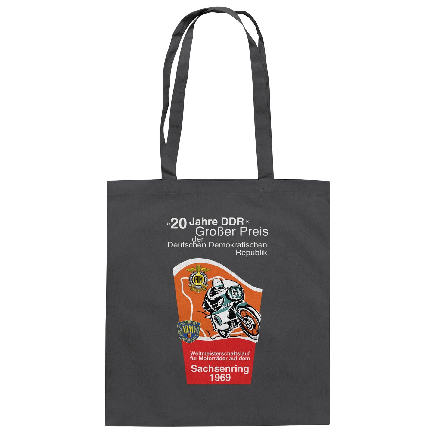 DDR Ostalgie Baumwolltasche • SACHSENRING 1969, WELTMEISTERSCHAFTSLAUF