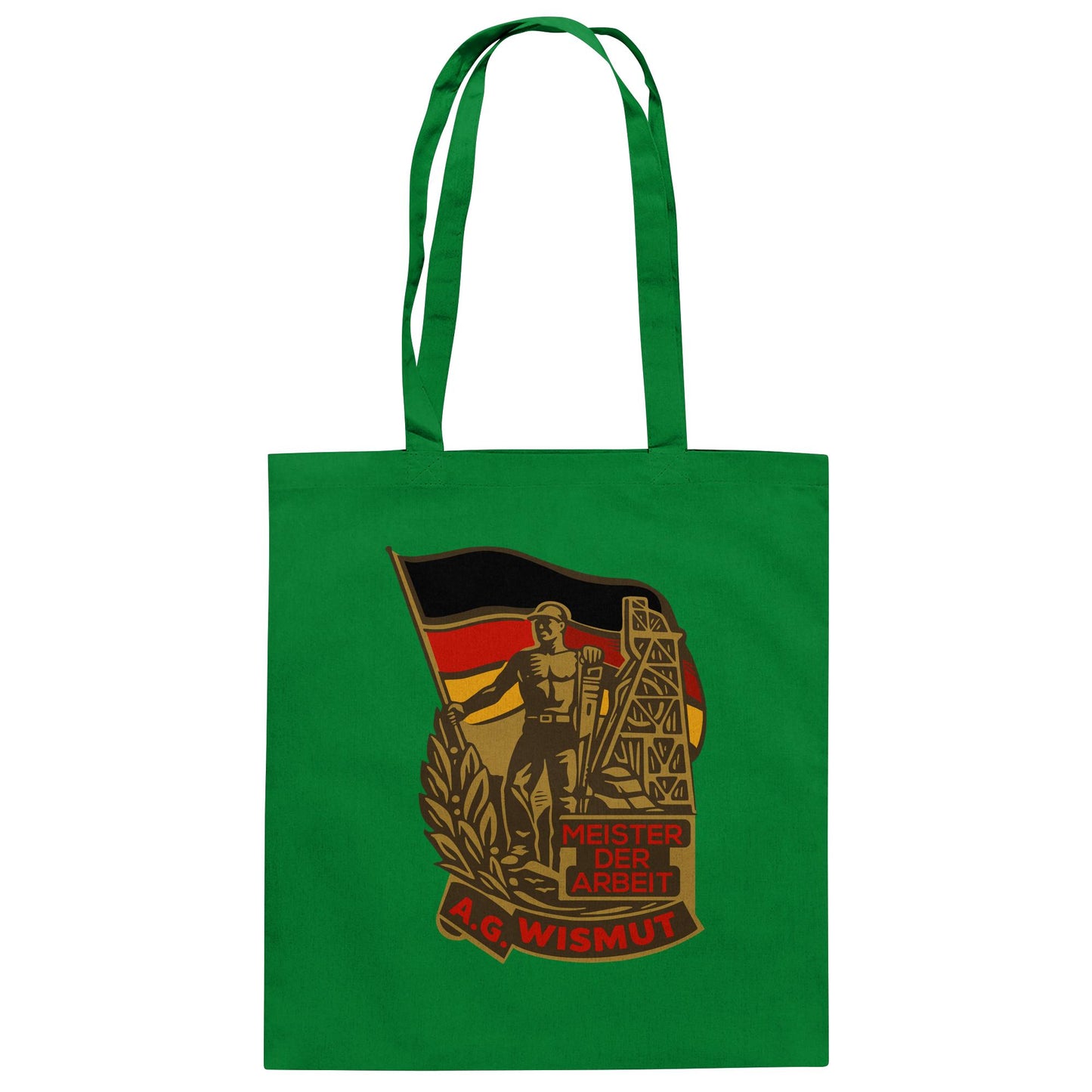 DDR Ostalgie Baumwolltasche • WISMUT - MEISTER DER ARBEIT