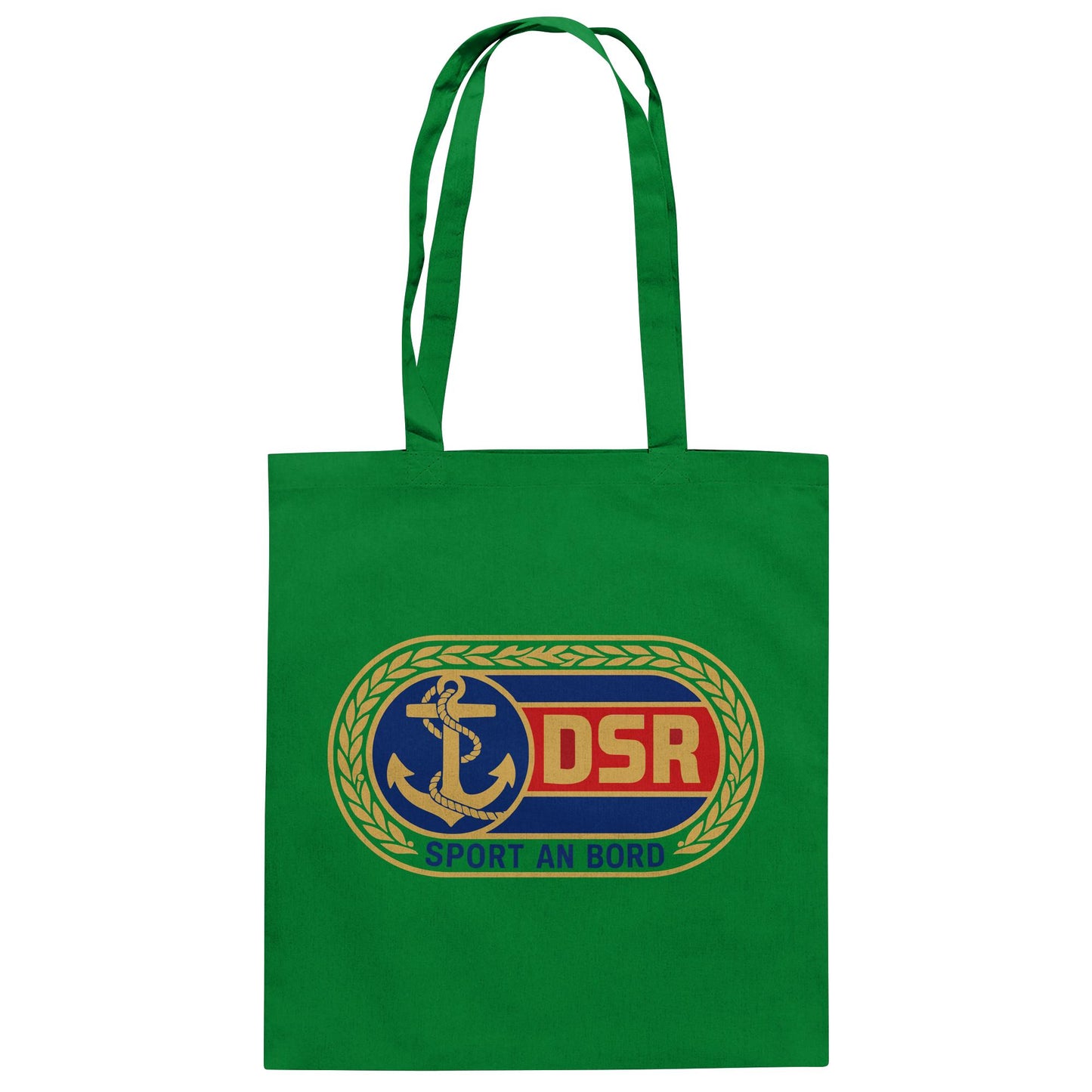 DDR Ostalgie Baumwolltasche • DSR - SPORT AN BORD (ORIGINAL ANSTECKER)