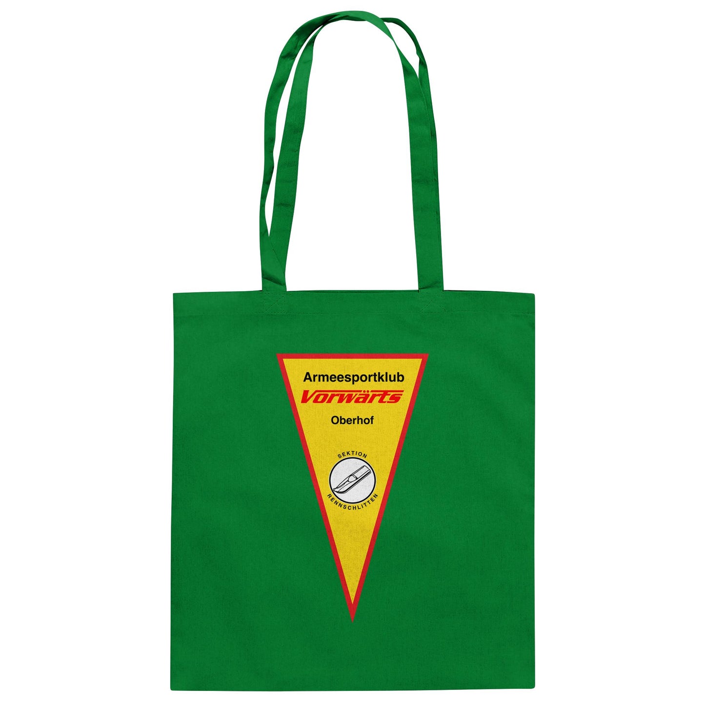 DDR Ostalgie Baumwolltasche • ARMEESPORTKLUB VORWÄRTS OBERHOF - RENNSCHLITTEN