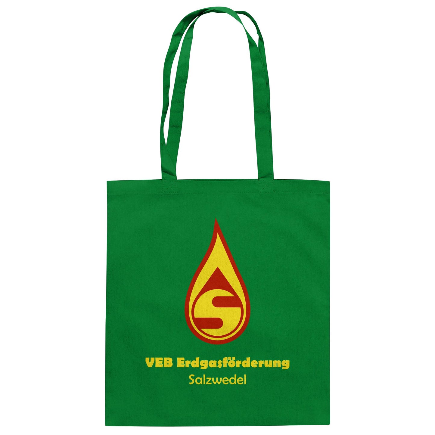 DDR Ostalgie Baumwolltasche • VEB ERDGASFÖRDERUNG SALZWEDEL