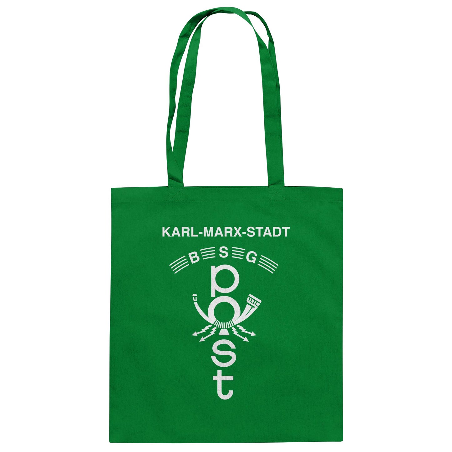 DDR Ostalgie Baumwolltasche • BSG POST KARL-MARX-STADT (ORIGINAL WIMPEL)