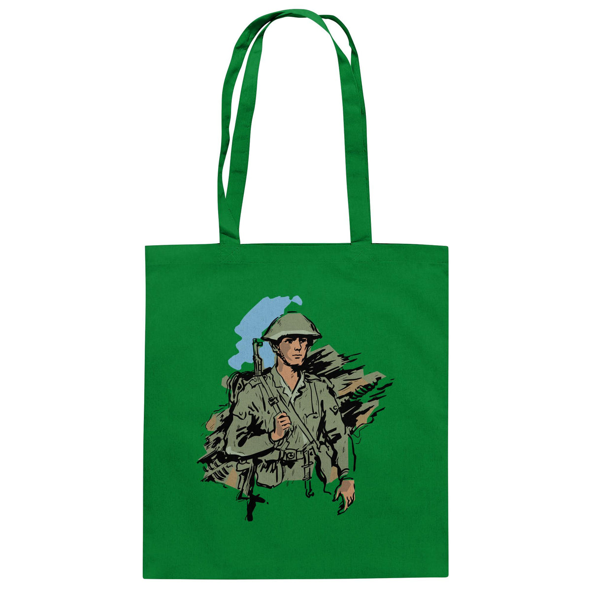 DDR Ostalgie Baumwolltasche • NVA-SOLDAT (ORIGINAL-ILLUSTRATION)