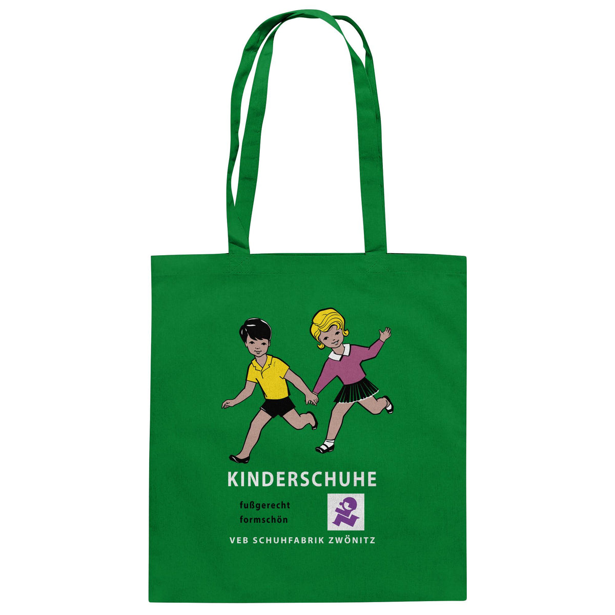 DDR Ostalgie Baumwolltasche • KINDERSCHUHE VEB SCHUHFABRIK ZWÖNITZ