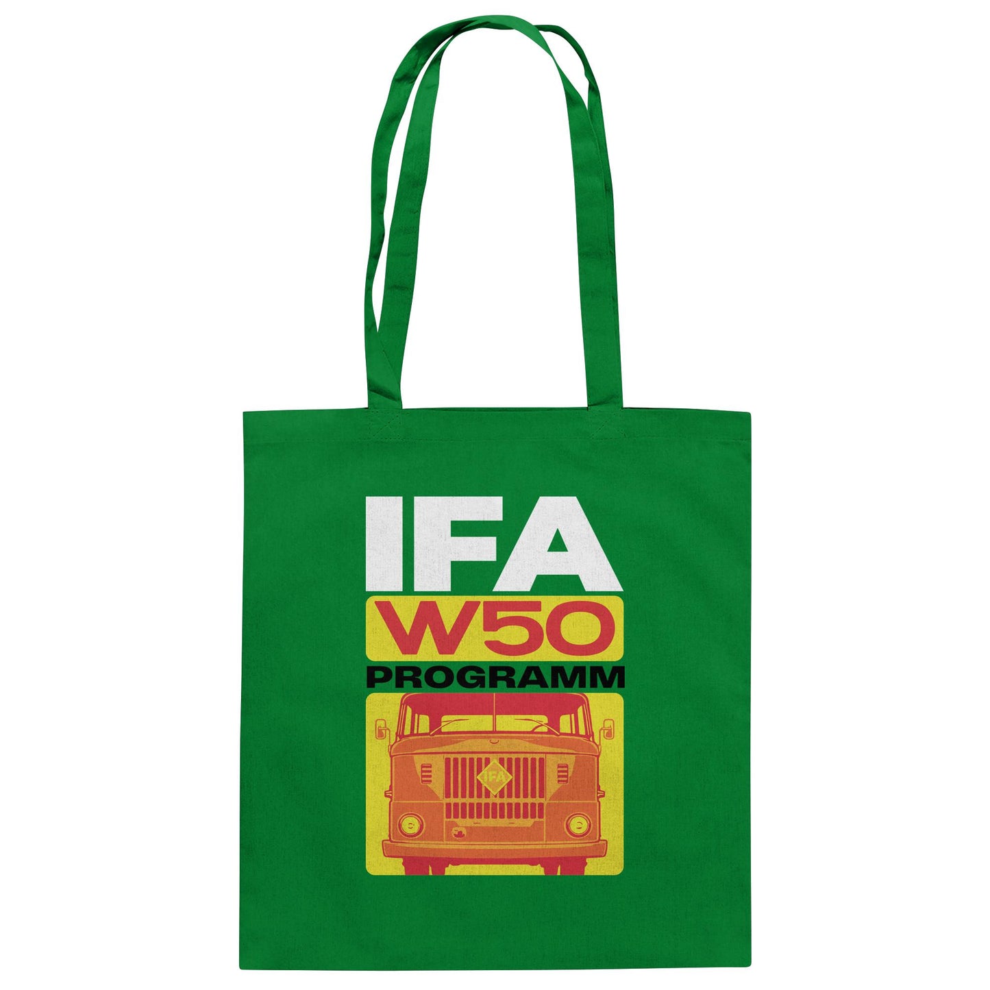 DDR Ostalgie Baumwolltasche • IFA W50 PROGRAMM (ORIGINAL COVER BROSCHÜRE)