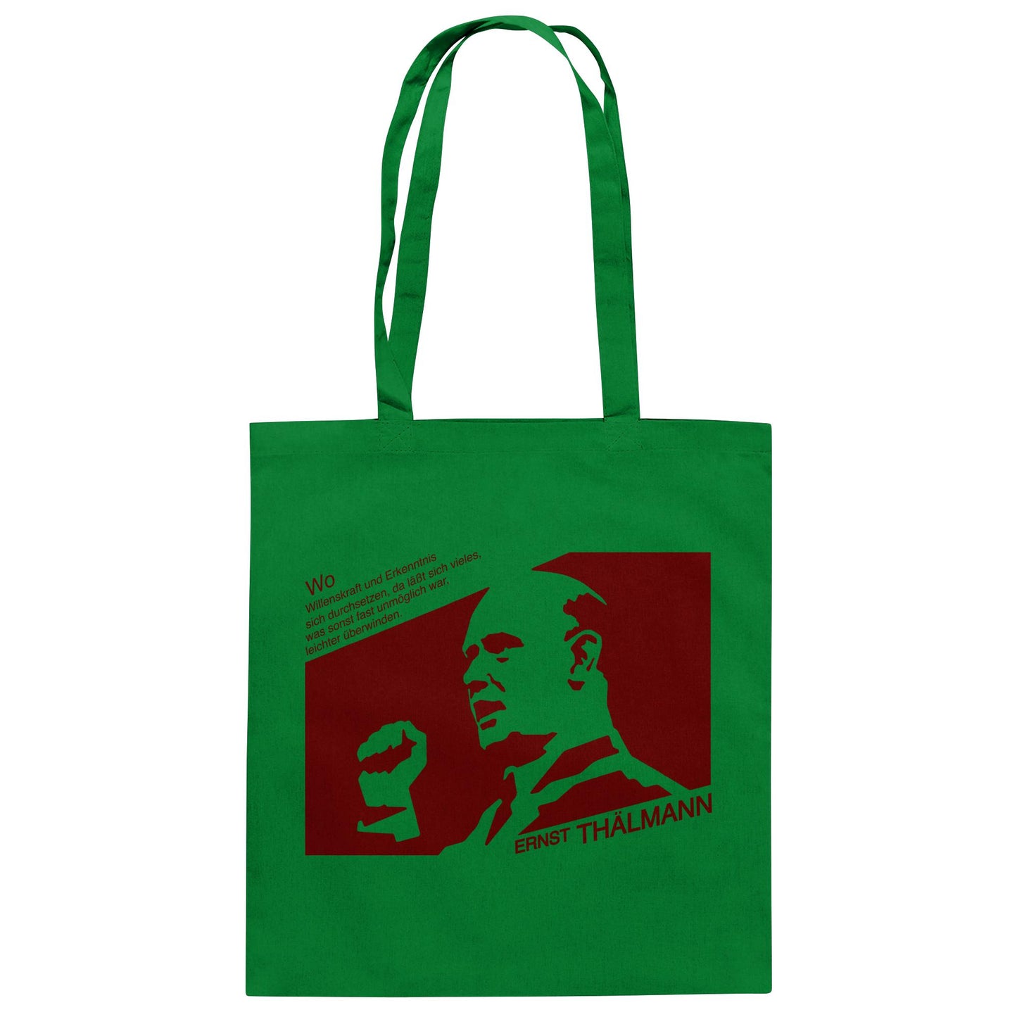 DDR Ostalgie Baumwolltasche • ERNST THÄLMANN - ORIGINAL DDR-PLAKAT