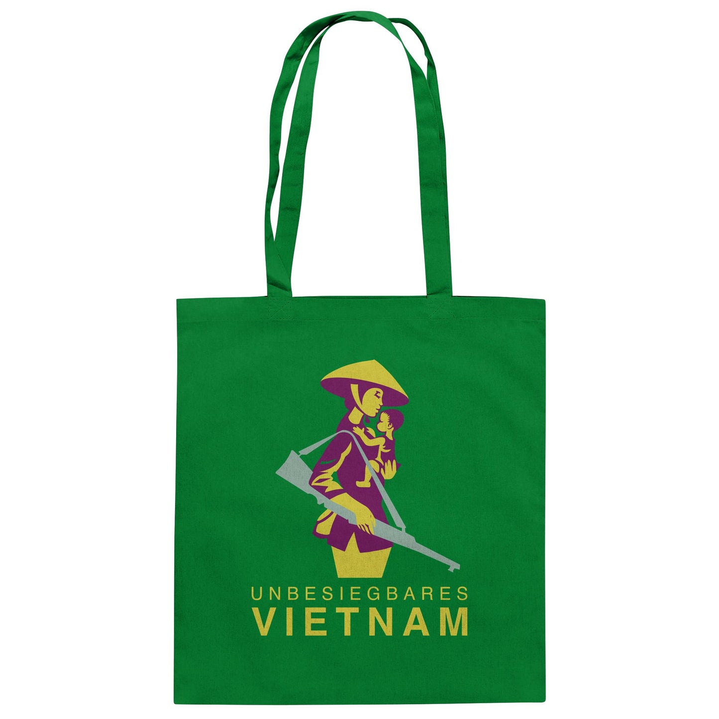 DDR Ostalgie Baumwolltasche • UNBESIEGBARES VIETNAM (DDR-BRIEFMARKE)