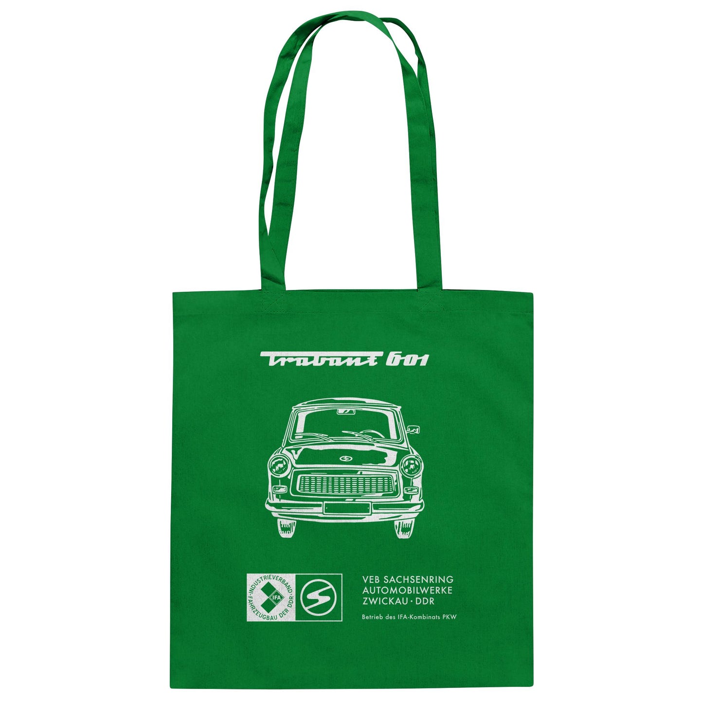 DDR Ostalgie Baumwolltasche • TRABANT 601 (ORIGINAL TITEL BETRIEBSANLEITUNG)