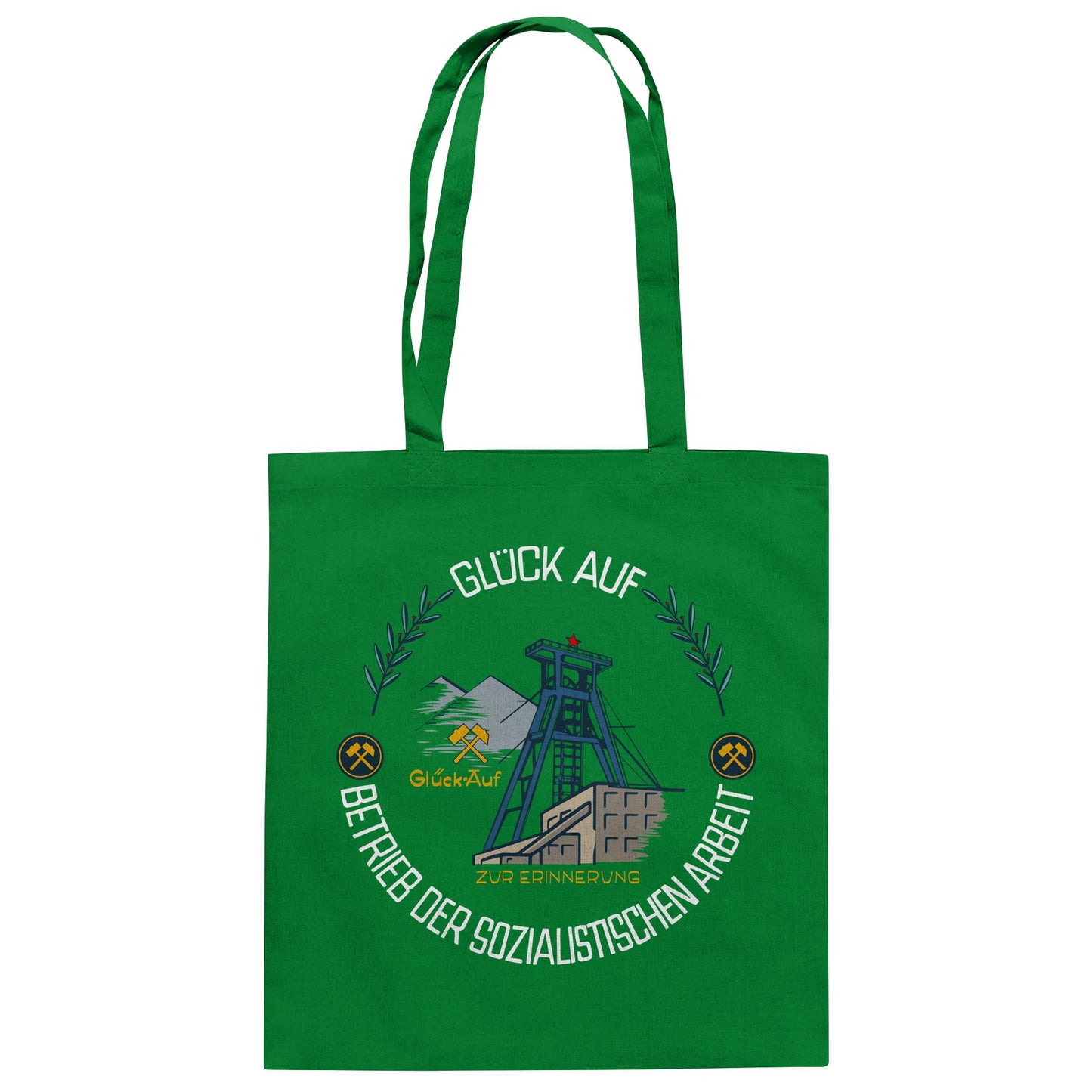 DDR Ostalgie Baumwolltasche • WISMUT - GLÜCK AUF