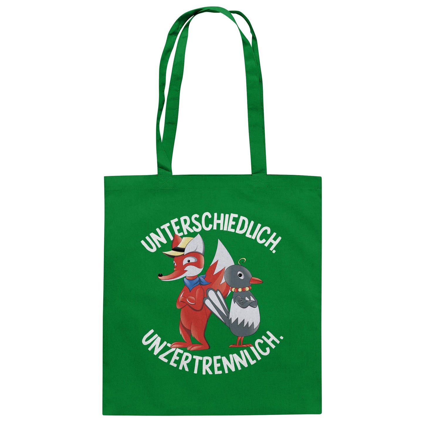 DDR Ostalgie Baumwolltasche • UNSER SANDMÄNNCHEN - HERR FUCHS & FRAU ELSTER, UNZERTRENNLICH