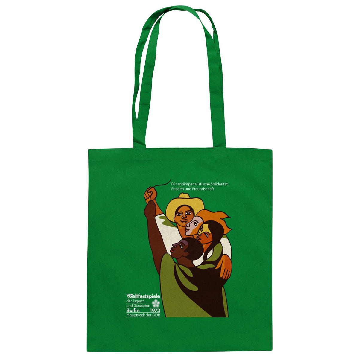 DDR Ostalgie Baumwolltasche • FÜR FRIEDEN UND FREUNDSCHAFT - ORIGINALPOSTER WELTFESTSPIELE BERLIN 1973