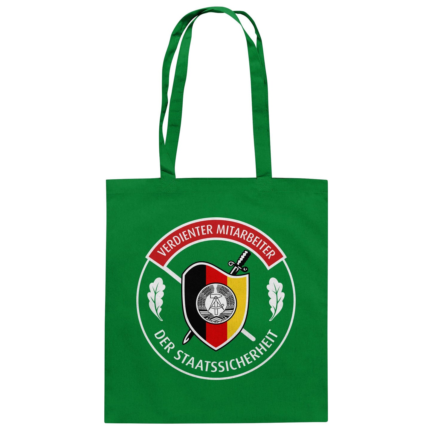 DDR Ostalgie Baumwolltasche • VERDIENTER MITARBEITER DER STAATSSICHERHEIT (ORIGINAL ORDEN)