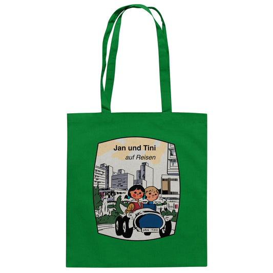DDR Ostalgie Baumwolltasche • JAN UND TINI AUF REISEN (ORIGINAL QUARTETT)