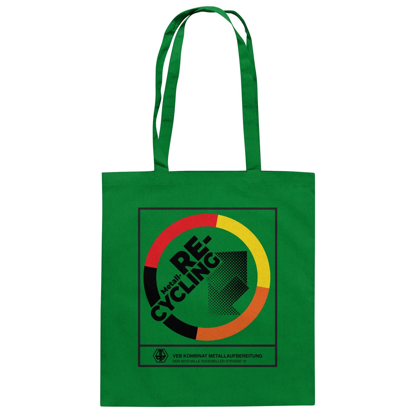 DDR Ostalgie Baumwolltasche • VEB KOMBINAT METALLAUFBEREITUNG HALLE