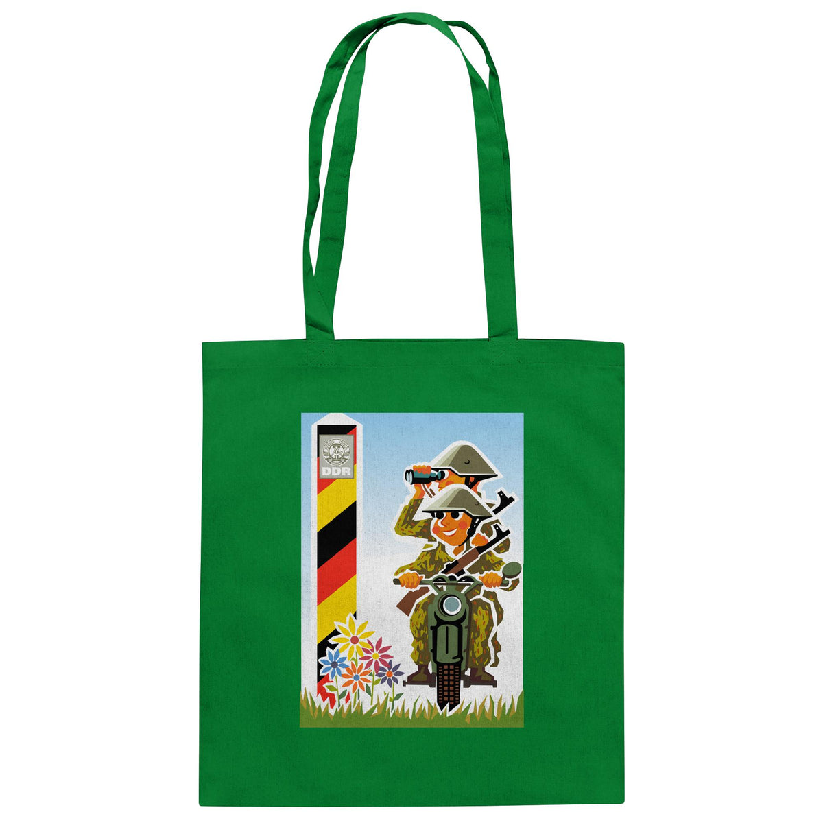 DDR Ostalgie Baumwolltasche • NVA-GRENZTRUPPEN (ORIGINAL-PLAKAT)
