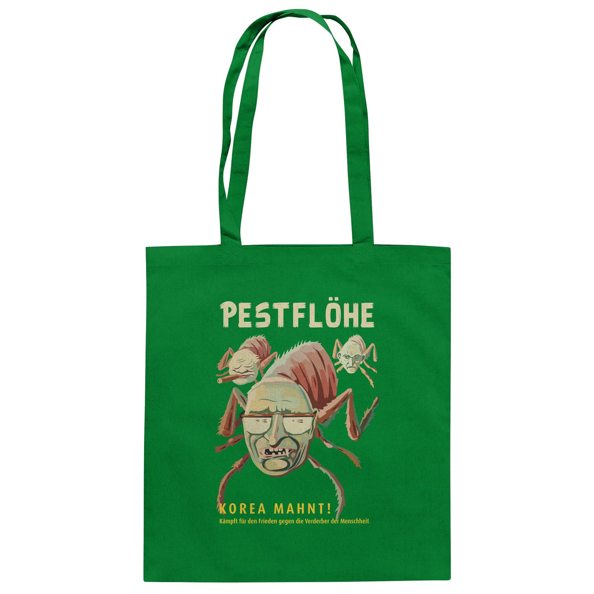 DDR Ostalgie Baumwolltasche • NATO-PESTFLÖHE - KOREA WARNT