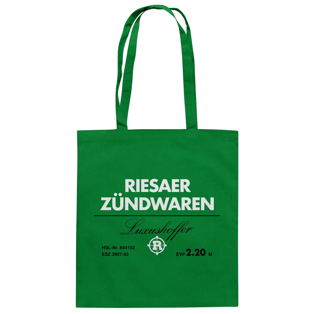 DDR Ostalgie Baumwolltasche • RIESAER ZÜNDWAREN LUXUSKOFFER