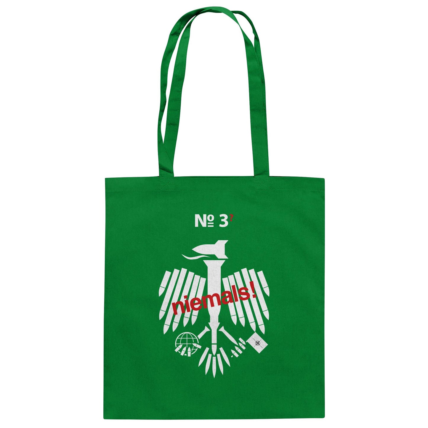 DDR Ostalgie Baumwolltasche • 3. WELTKRIEG NIEMALS! ANTI-NATO (ORIGINAL POSTER)