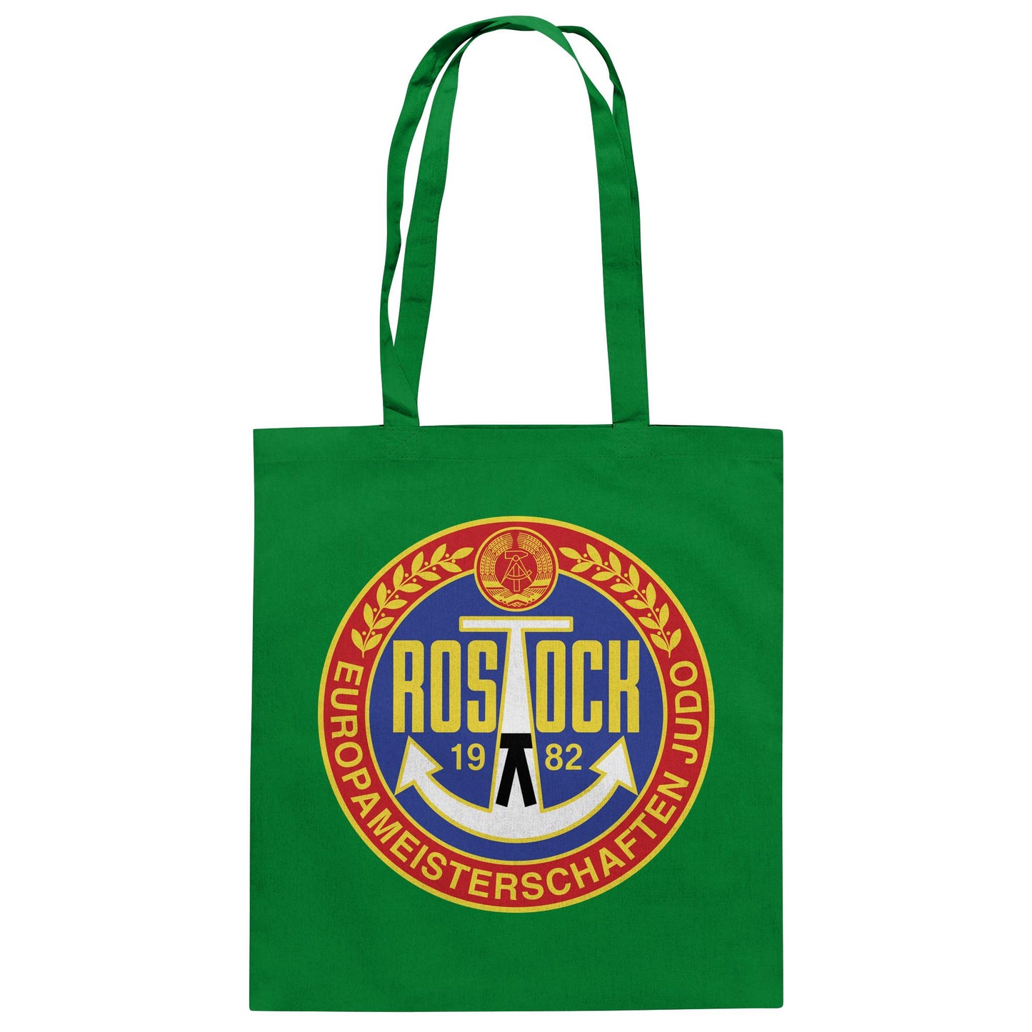 DDR Ostalgie Baumwolltasche • EUROPAMEISTERSCHAFTEN IM JUDO - ROSTOCK 1982