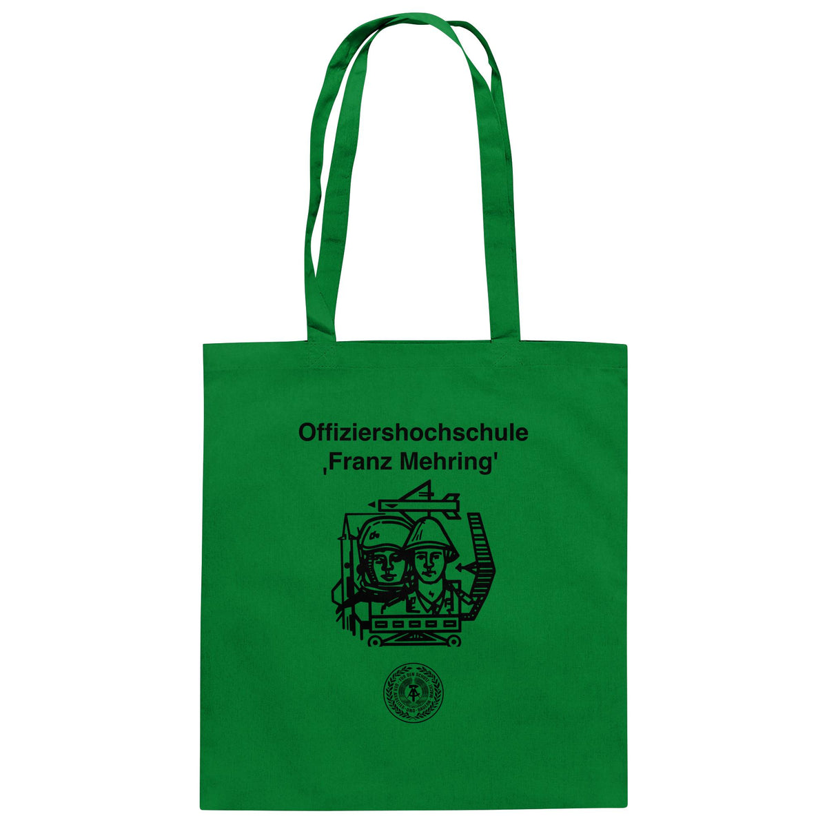 DDR Ostalgie Baumwolltasche • NVA - OFFIZIERSHOCHSCHULE FRANZ MEHRING