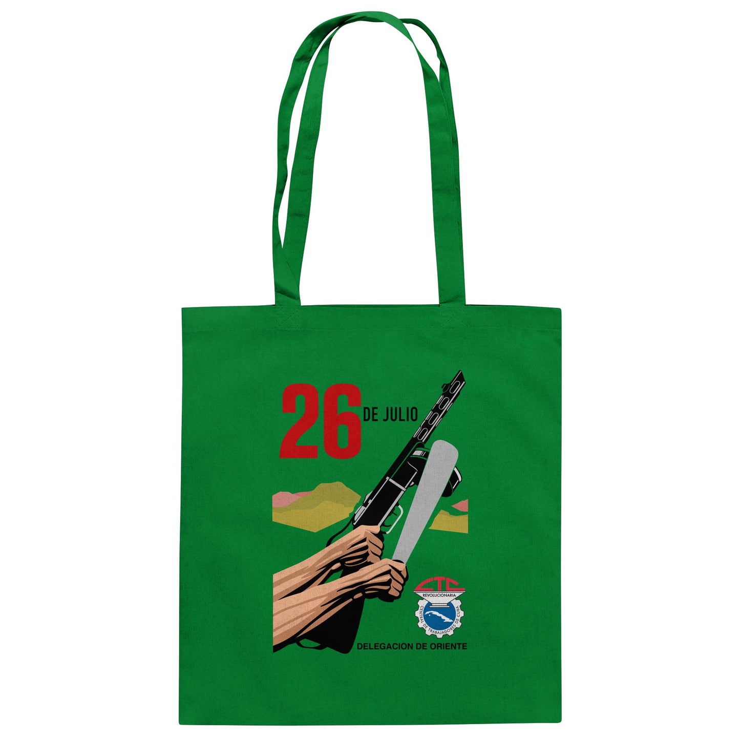 DDR Ostalgie Baumwolltasche • BEWEGUNG DES 26. JULI, KUBA (ORIGINAL POSTER)