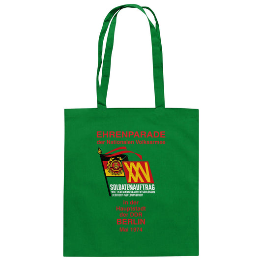 DDR Ostalgie Baumwolltasche • EHRENPARADE DER NVA, 1974 BERLIN (ORIGINALWIMPEL)