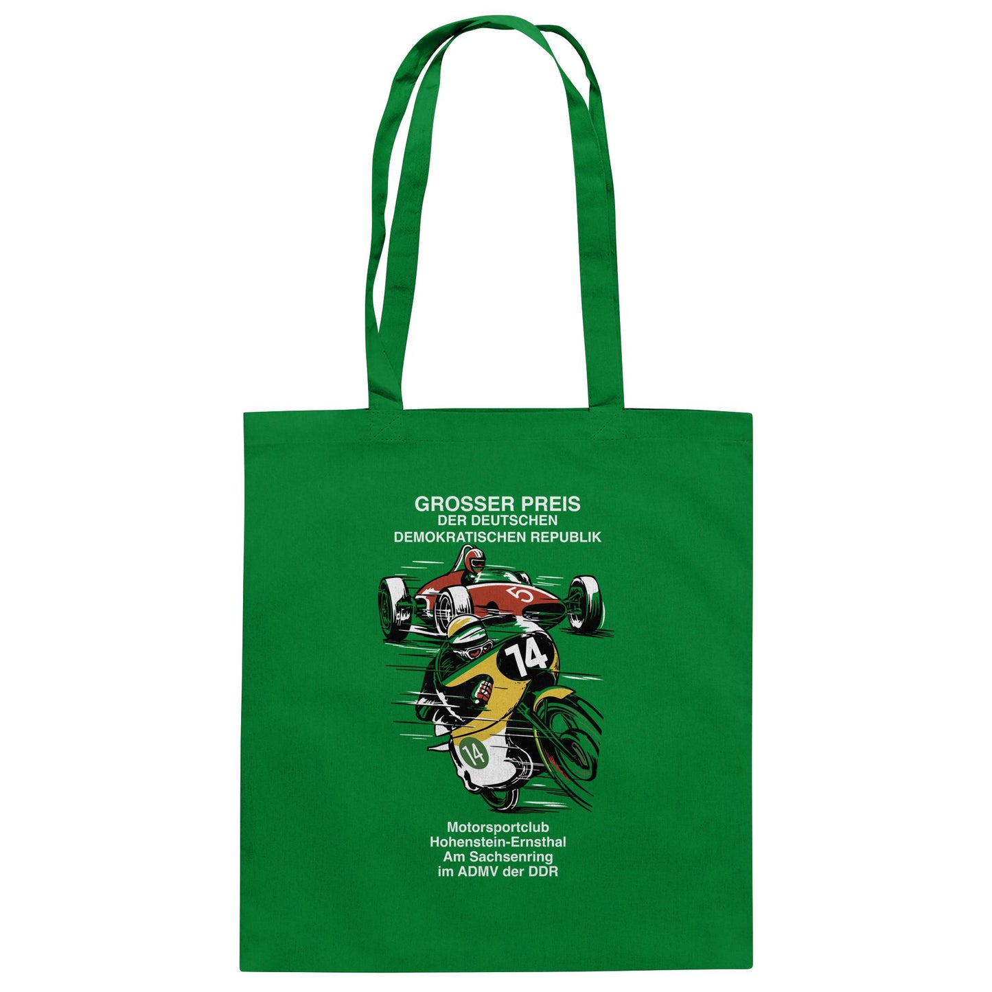 DDR Ostalgie Baumwolltasche • MOTORSPORT HOHENSTEIN-ERNSTHAL - GROSSER PREIS DER DDR