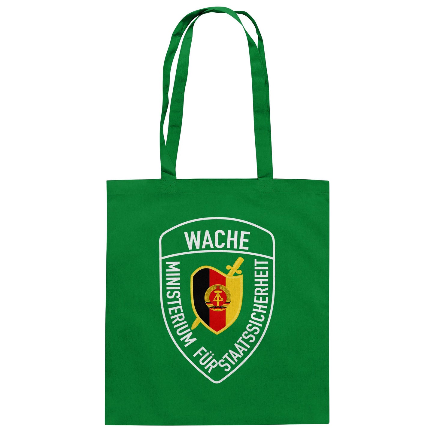 DDR Ostalgie Baumwolltasche • MINISTERIUM FÜR STAATSSICHERHEIT - WACHE (ORIGINAL SCHILD)