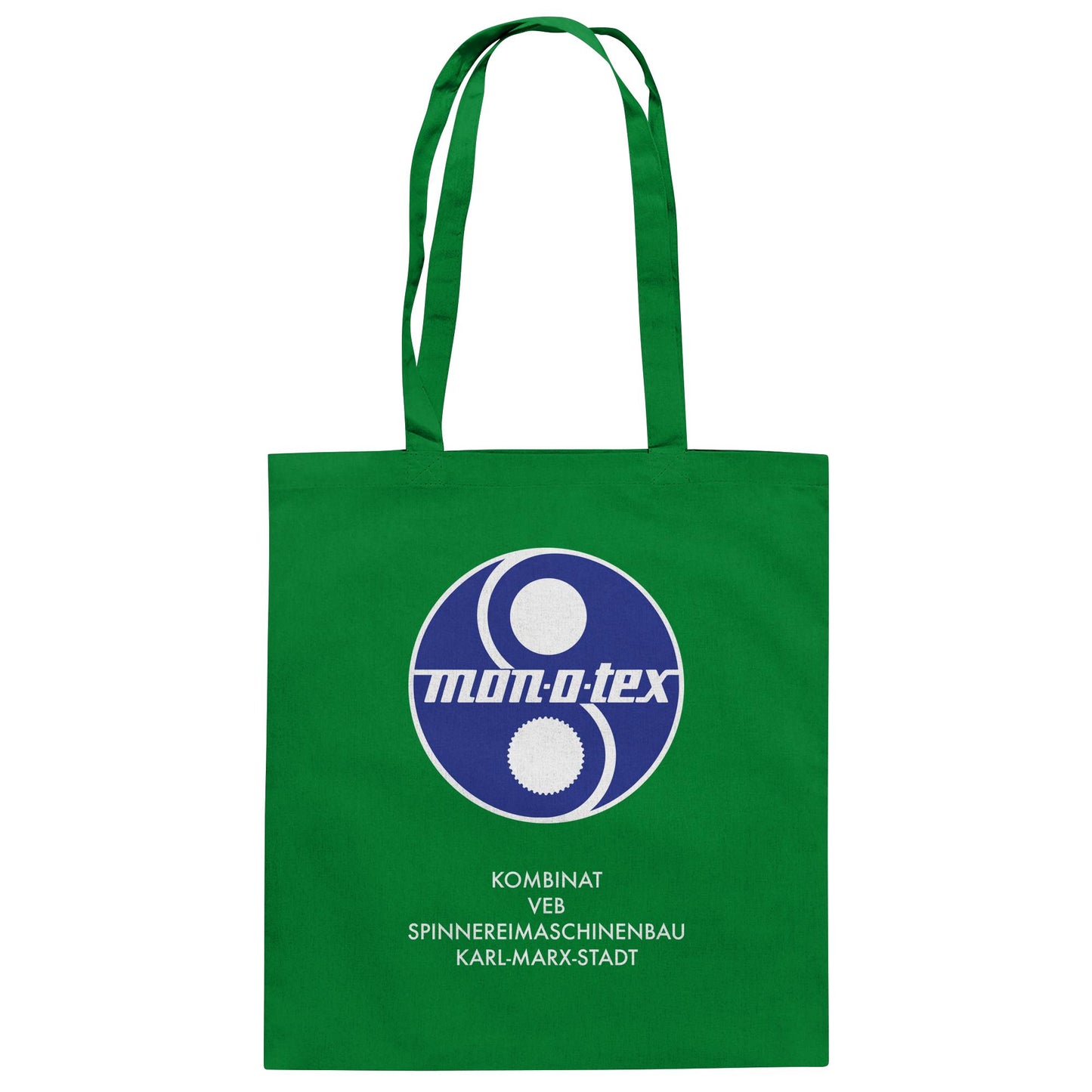 DDR Ostalgie Baumwolltasche • MONOTEX VEB KOMBINAT SPINNEREIMASCHINENBAU KARL-MARX-STADT