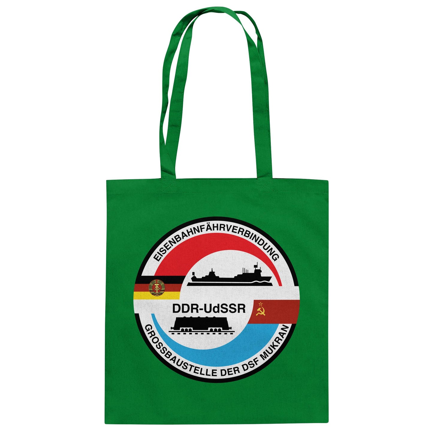 DDR Ostalgie Baumwolltasche • GROSSBAUSTELLE DER DSF MUKRAN