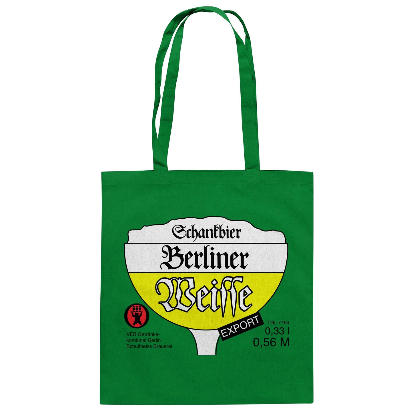 DDR Ostalgie Baumwolltasche • BERLINER WEISSE - VEB GETRÄNKEKOMBINAT BERLIN