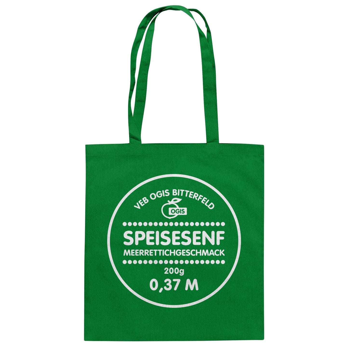 DDR Ostalgie Baumwolltasche • VEB OGIS BITTERFELD - SPEISESENF