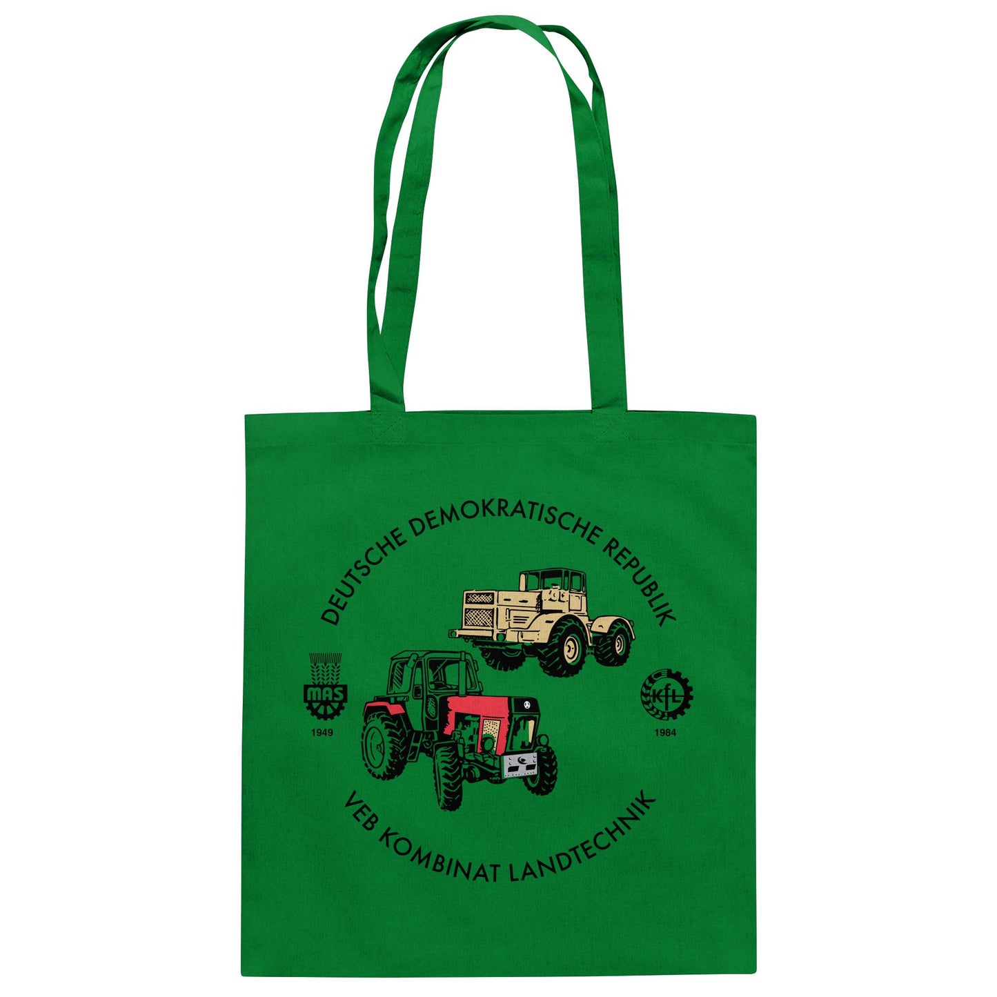 DDR Ostalgie Baumwolltasche • VEB KOMBINAT LANDTECHNIK (ORIGINAL GEDÄCHTNISTELLER)