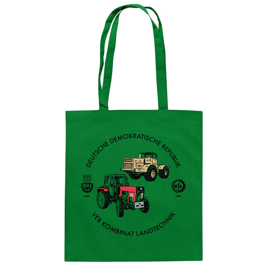 DDR Ostalgie Baumwolltasche • VEB KOMBINAT LANDTECHNIK (ORIGINAL GEDÄCHTNISTELLER)